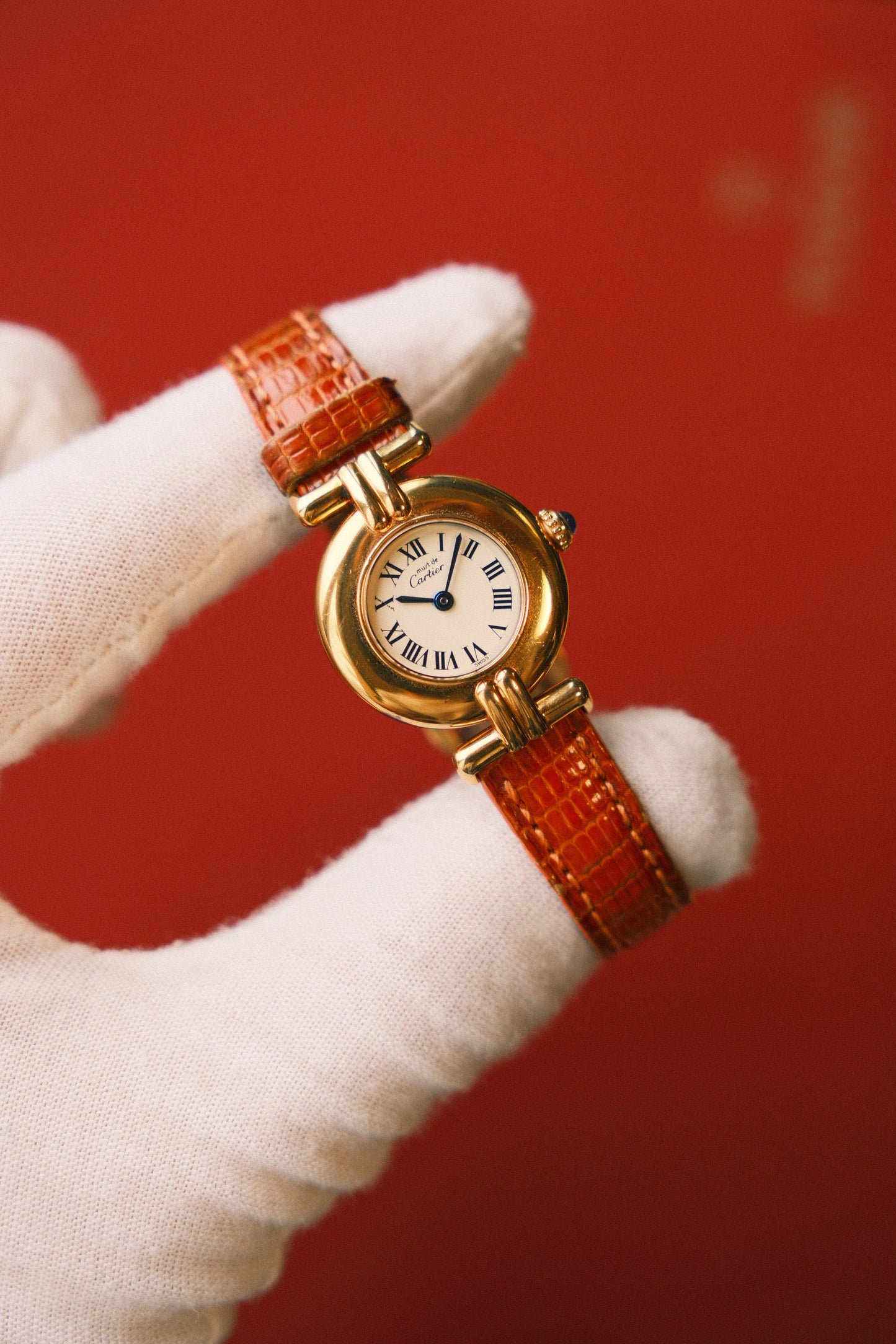 Cartier Must de Cartier Ronde Cream Dial on leather NA