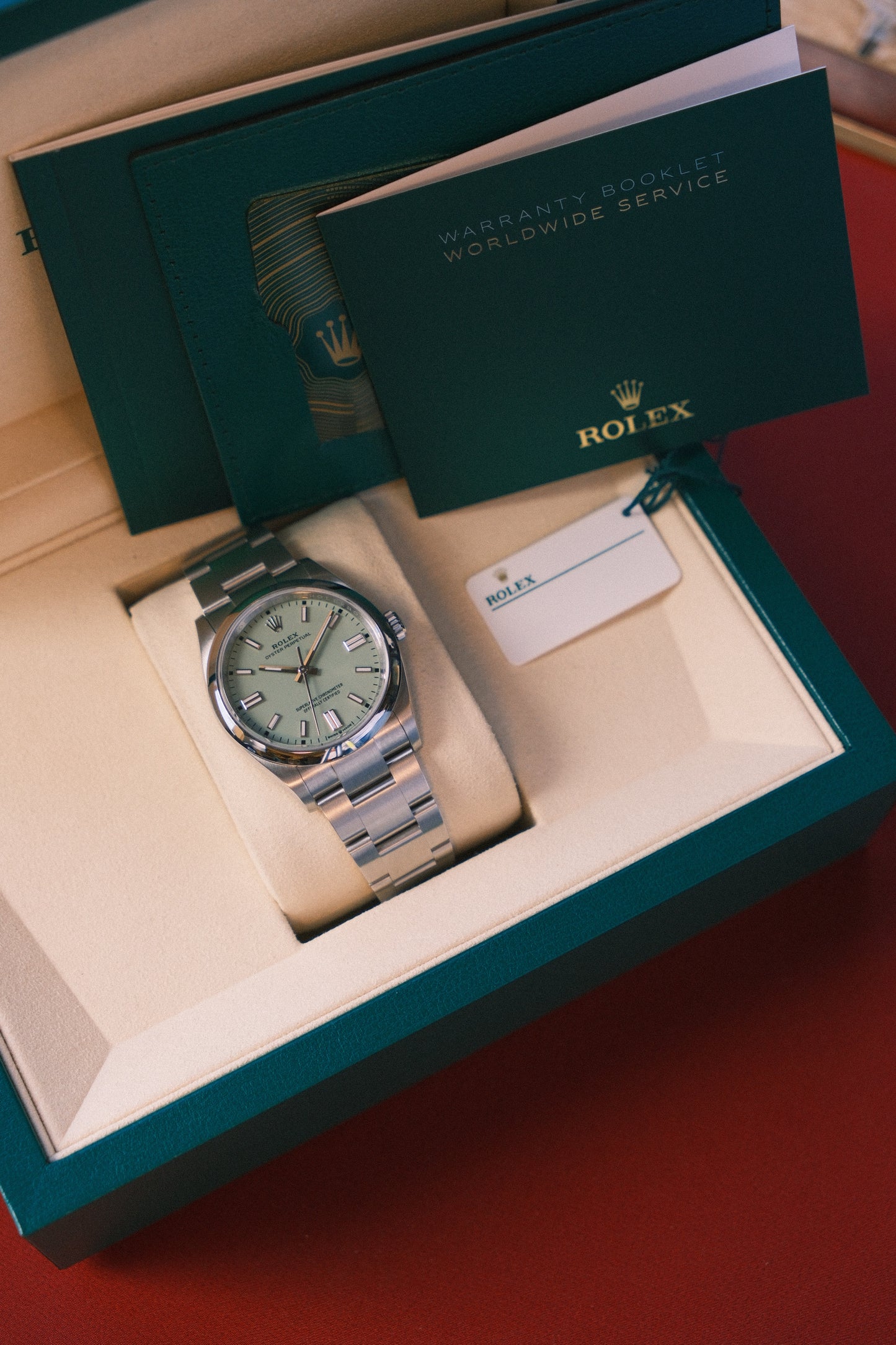 Rolex 2025 OP 36mm Pistachio Dial on Oyster 126000