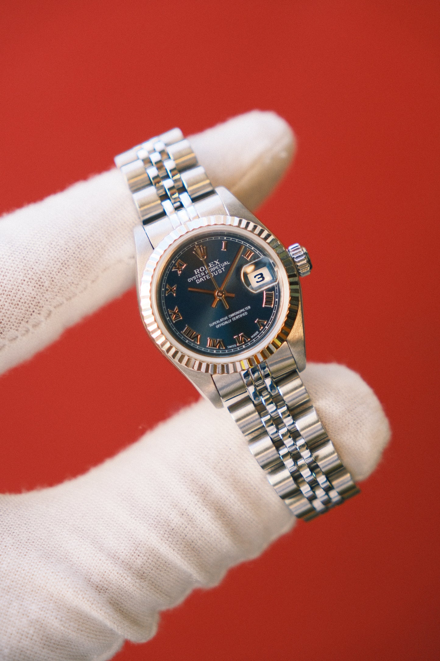 ROLEX 1999 Datejust 26mm Blue/Navy Dial on Jubilee 69174BLRN