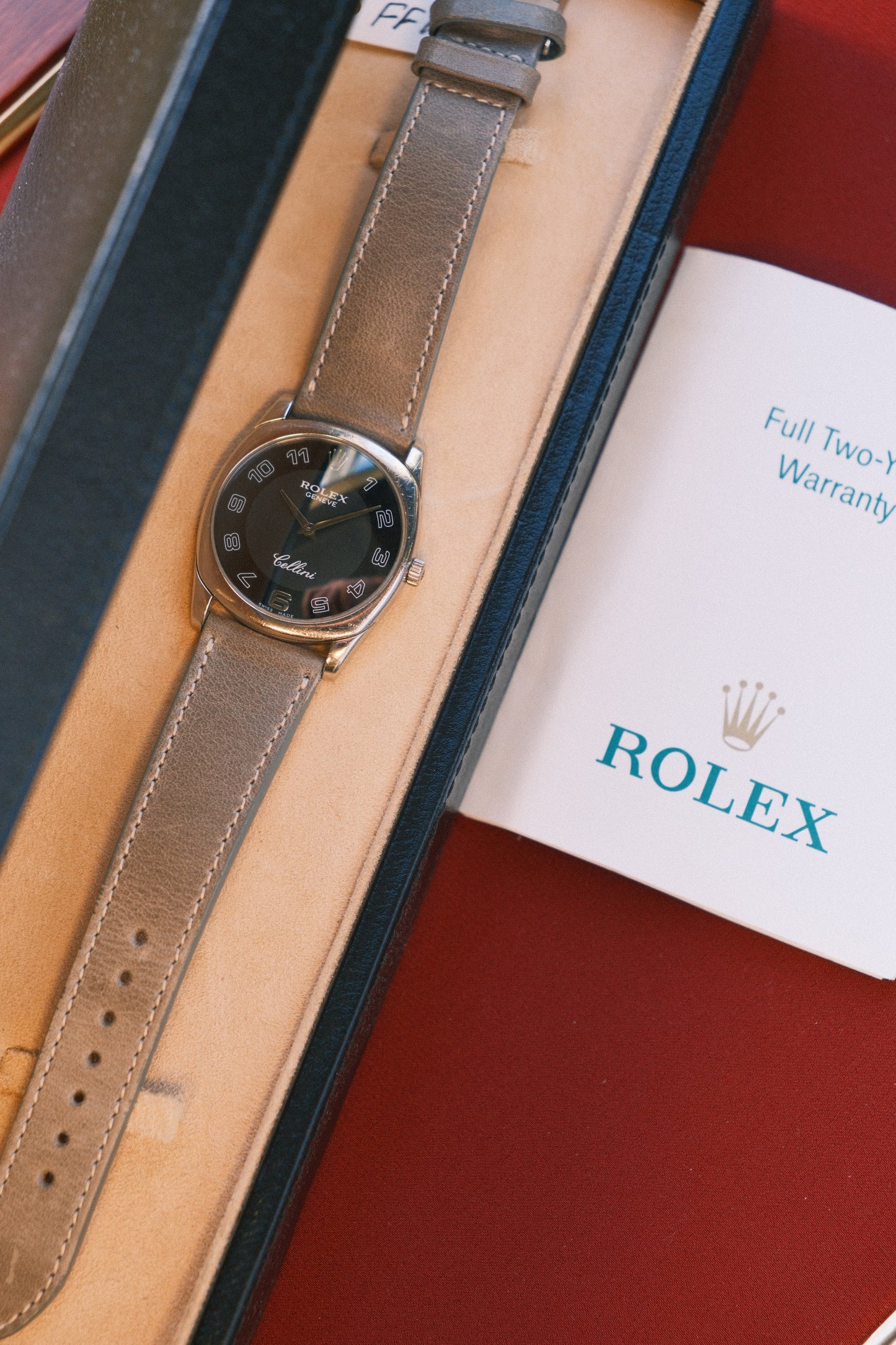 Rolex Cellini 2001 Dial on Leather 4233 Complete 2001