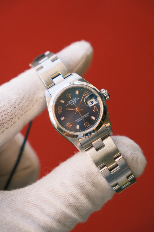 ROLEX 2002 Oyster Perpetual 25mm Blue/Navy Dial on Oyster 79160BL