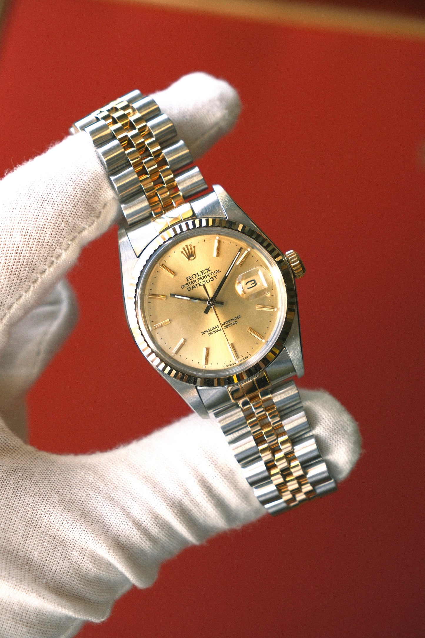 ROLEX 1987 Datejust 36mm Champagne Dial on Jubilee 16013-CH