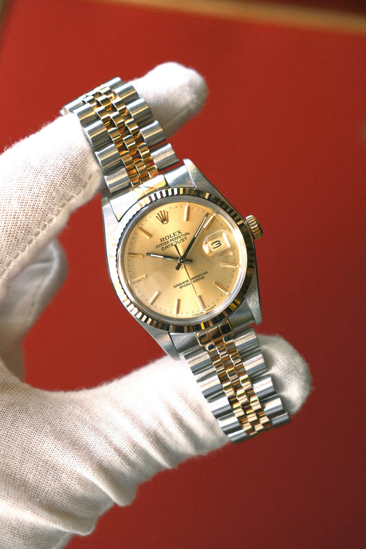 ROLEX 1987 Datejust 36mm Champagne Dial on Jubilee 16013-CH