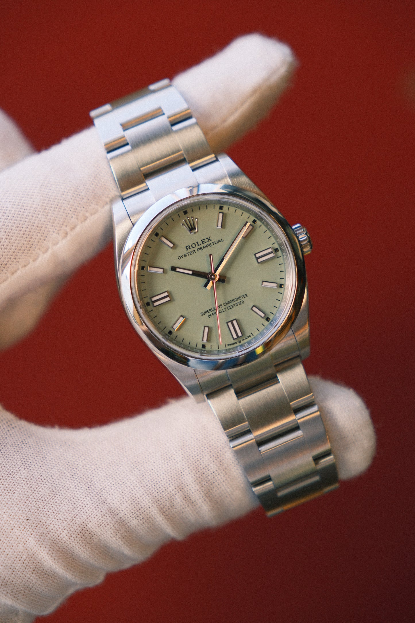 Rolex 2025 OP 36mm Pistachio Dial on Oyster 126000