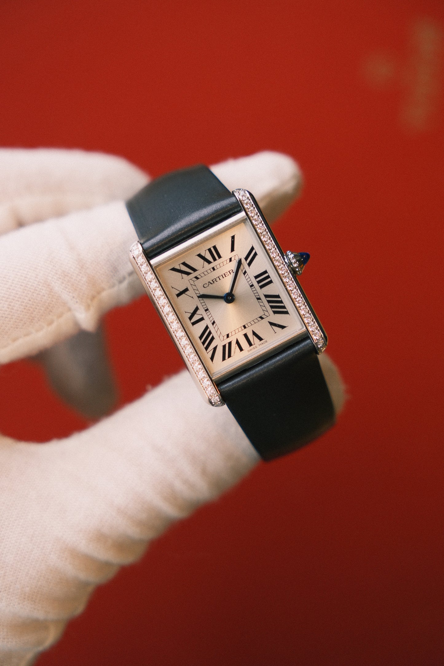 Cartier Diamond Tank Solo Dial on W4TA0017