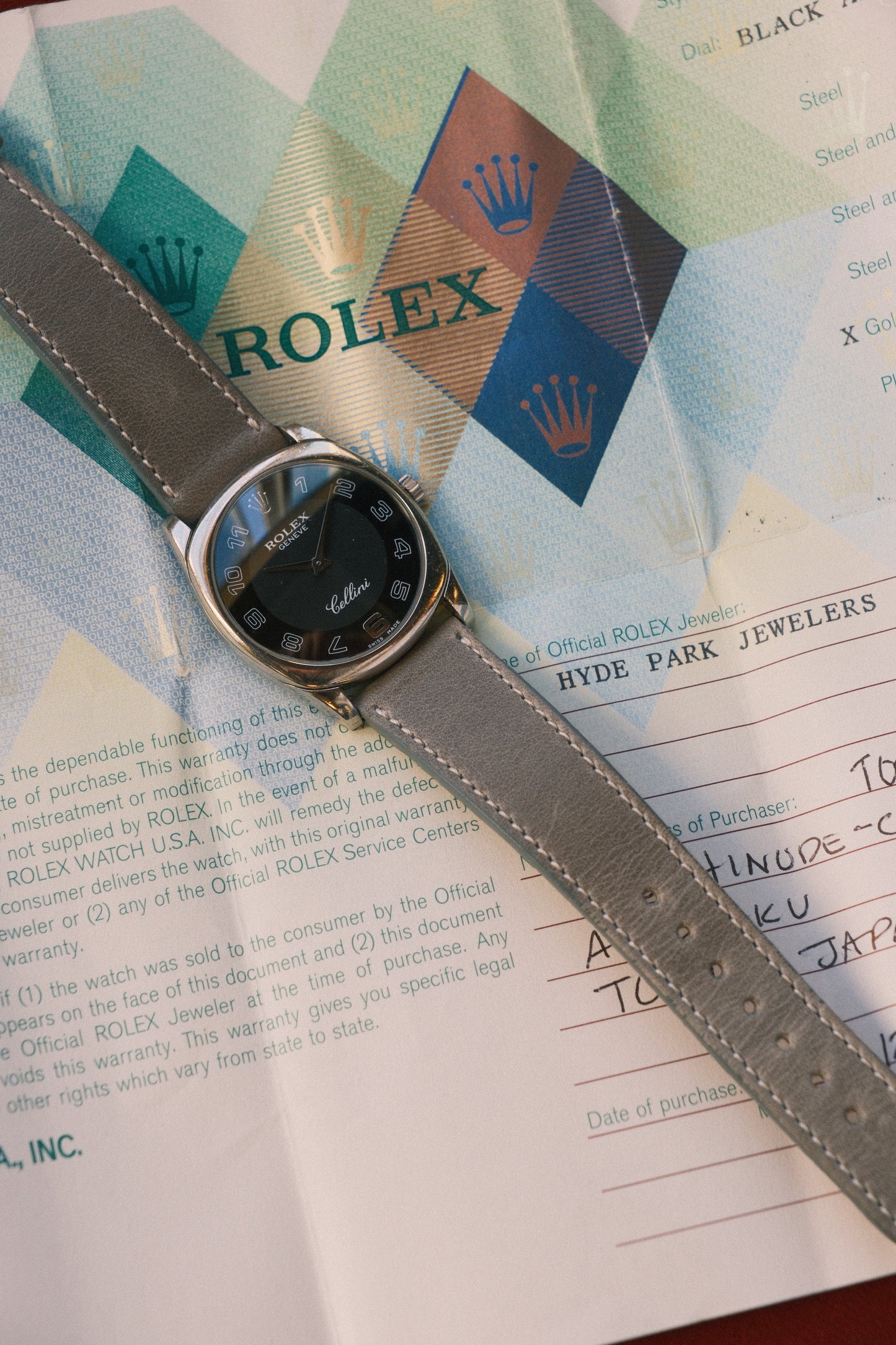 Rolex Cellini 2001 Dial on Leather 4233 Complete 2001